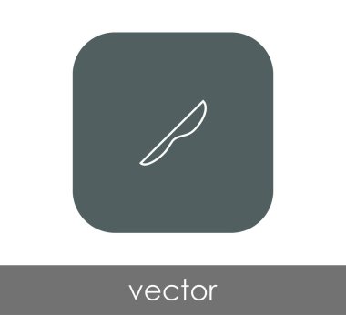 Bıçak düz simgesi