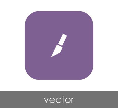 Bıçak düz simgesi