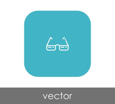 gözlük simgesi vektör illüstrasyonu