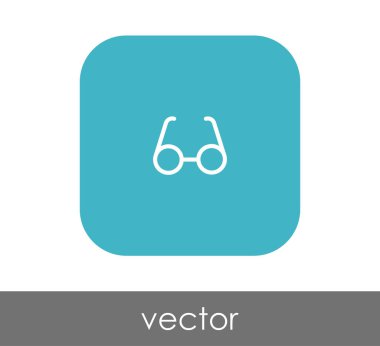 gözlük simgesi yuvarlatılmış kare daire