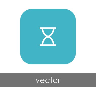 kare kum saati simgesi, vektör çizim