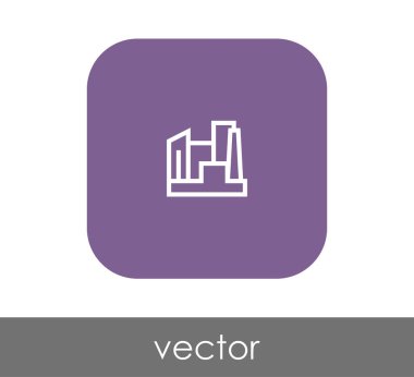 Fabrika simgesi, sınaî-vektör çizim 