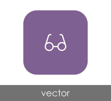 gözlük simgesi yuvarlatılmış kare daire