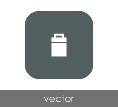 çöp kutusu düz simgesi 