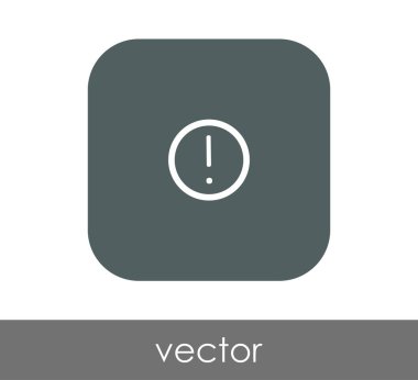 ünlem işareti simgesi, işaret, vektör çizim 