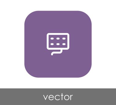 Klavye simgesi vektör illüstrasyonu