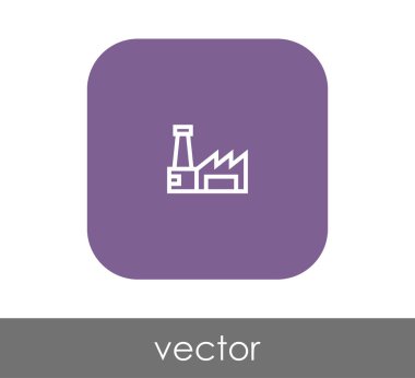 Fabrika simgesi, sınaî-vektör çizim 