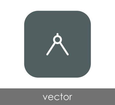 vektör çizim tasarım çizim pusula simgesini