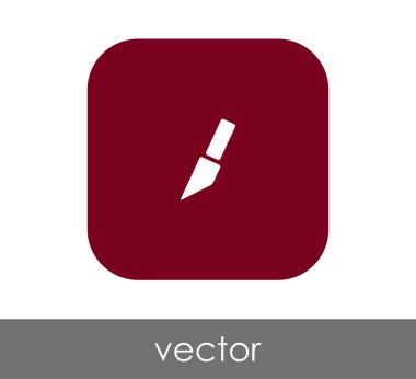 Bıçak düz simgesi