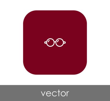 gözlük simgesi vektör illüstrasyonu