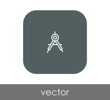 vektör çizim tasarım çizim pusula simgesini