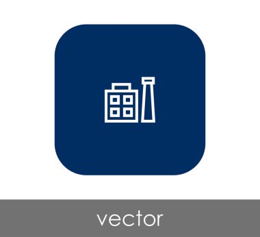 Fabrika simgesi, sınaî-vektör çizim 