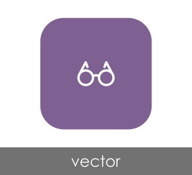 gözlük simgesi yuvarlatılmış kare daire