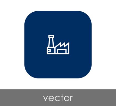 Fabrika simgesi, sınaî-vektör çizim 