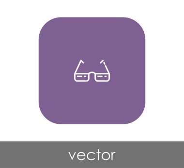 gözlük simgesi vektör illüstrasyonu