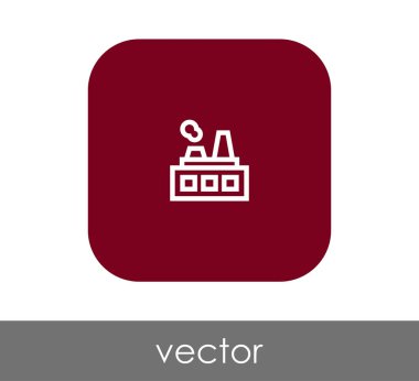 Fabrika simgesi, sınaî-vektör çizim 