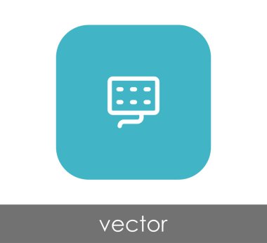 Klavye simgesi vektör illüstrasyonu