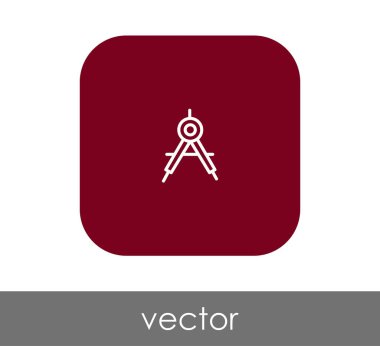 vektör çizim tasarım çizim pusula simgesini