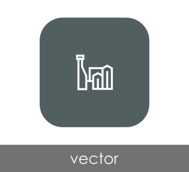 Fabrika simgesi, sınaî-vektör çizim 