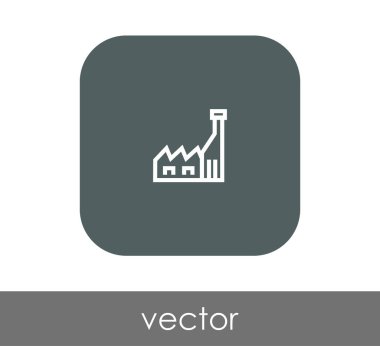 Fabrika simgesi, sınaî-vektör çizim 