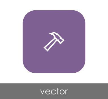 Çekiç düz simgesi