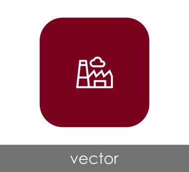 Fabrika simgesi, sınaî-vektör çizim 