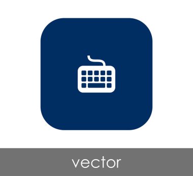 kare klavye simgesini, vektör çizim