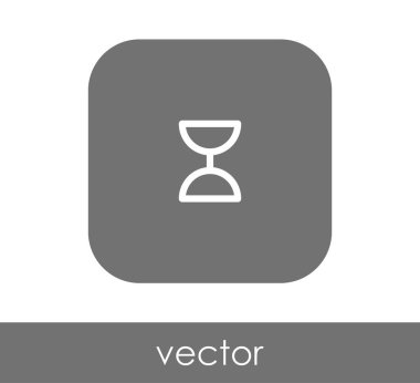 kare kum saati simgesi, vektör çizim