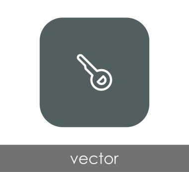 ev anahtar simgesi, vektör çizim