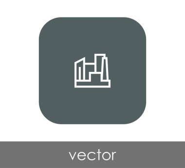 Fabrika simgesi, sınaî-vektör çizim 