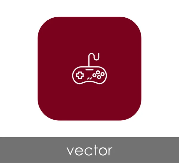 Joystick Icono Plano Cuadrado Redondeado — Vector de stock