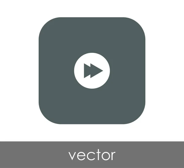 Vooruitspoelen Pictogram Voor Webdesign Applicaties — Stockvector