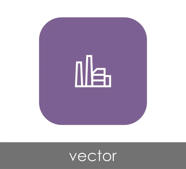 Icono Fábrica Industrial Ilustración Vectores — Vector de stock