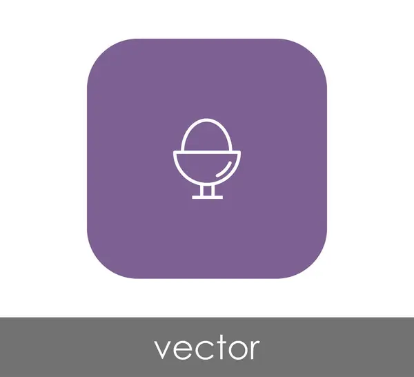Huevo Icono Vector Ilustración — Vector de stock