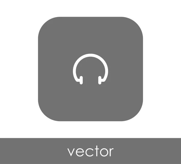 Headphones Web Icon Vector Illustration — Stock Vector