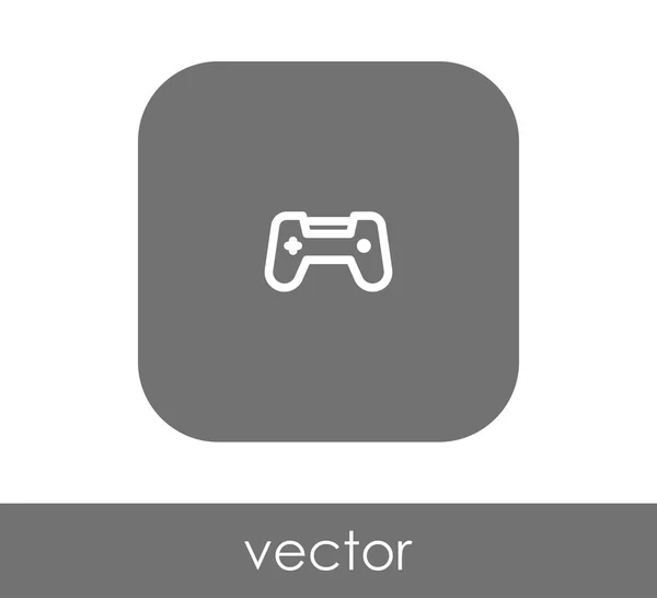 Joystick Icono Plano Cuadrado Redondeado — Vector de stock