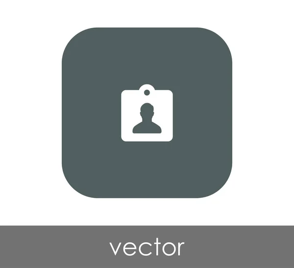Ícone do cartão de identificação — Vetor de Stock