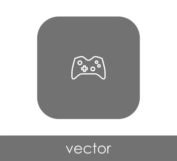 Joystick Icono Plano Cuadrado Redondeado — Vector de stock