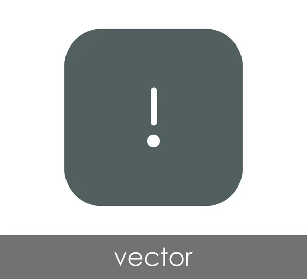 Ikona Vykřičníku Znamení Vektorové Ilustrace — Stockový vektor