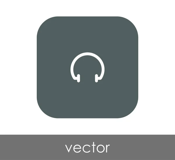 Kopfhörer Web Symbol Vektorillustration — Stockvektor