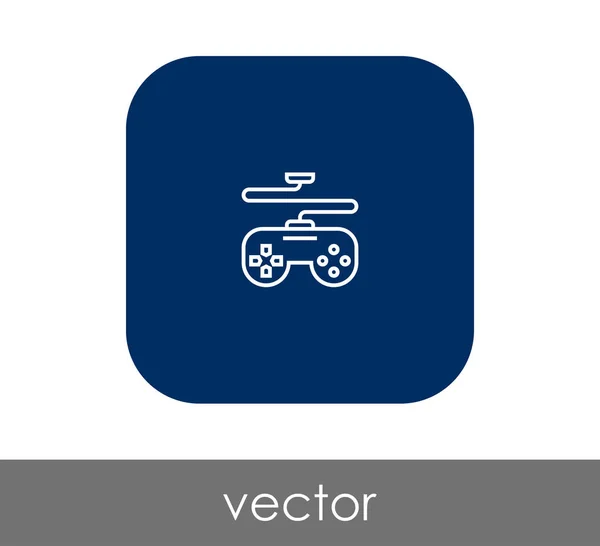 Joystick Icono Plano Cuadrado Redondeado — Vector de stock