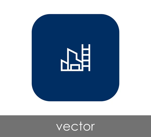 Icône Usine Industriel Illustration Vectorielle — Image vectorielle