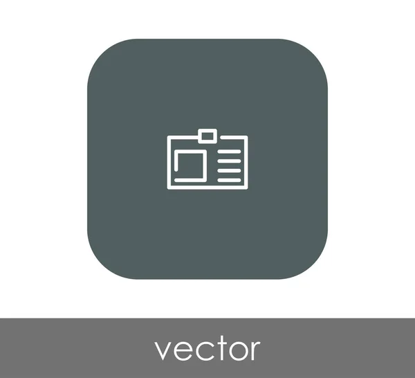 Identifikační kartu ikona — Stockový vektor