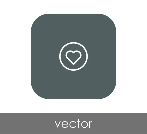 Corazón icono web — Vector de stock