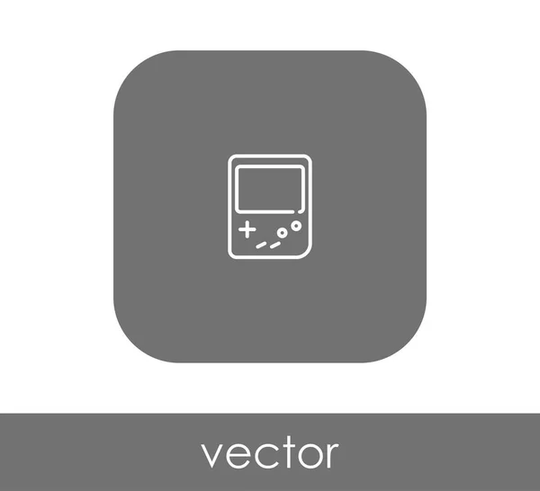 Joystick Platte Pictogram Afgerond Vierkant — Stockvector