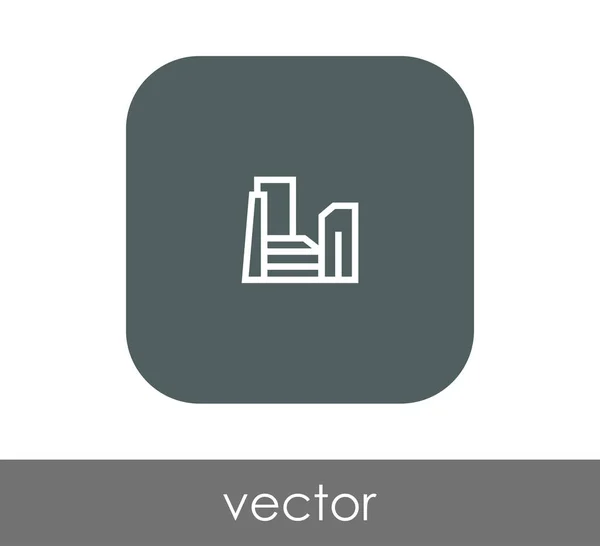 Pictogram Van Fabriek Industrieel Vectorillustratie — Stockvector