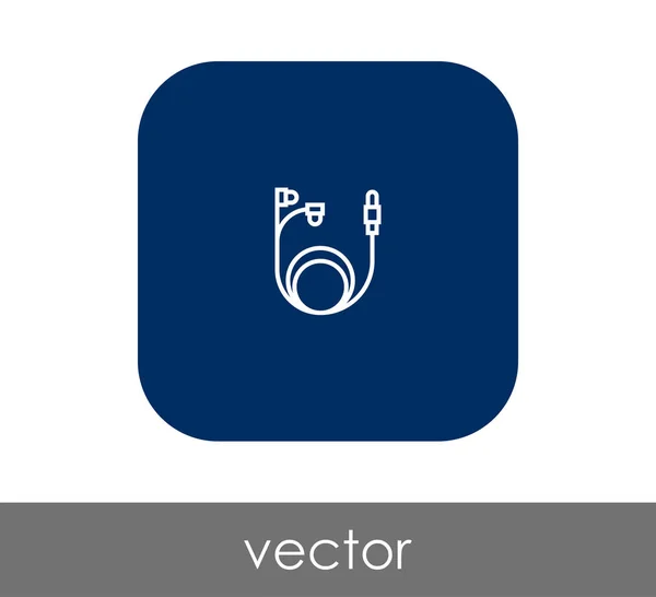Diseño Ilustración Vectorial Auriculares Icono — Vector de stock