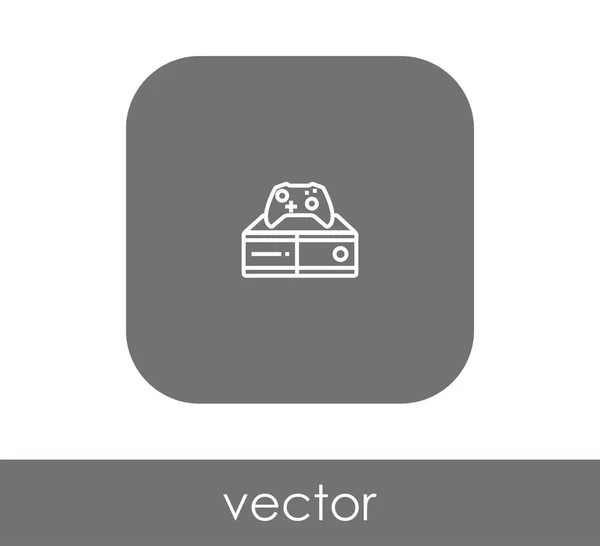 Joystick Icono Plano Cuadrado Redondeado — Vector de stock