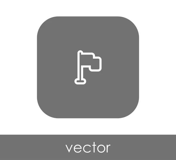 Vlag, pictogram — Stockvector