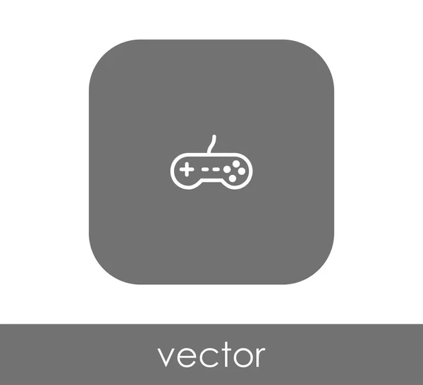 Joystick Icono Plano Cuadrado Redondeado — Vector de stock